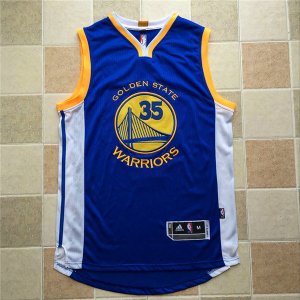Maillot De Basket Golden State Warriors Kevin Durant 35 Brode AU Fabric Bleu